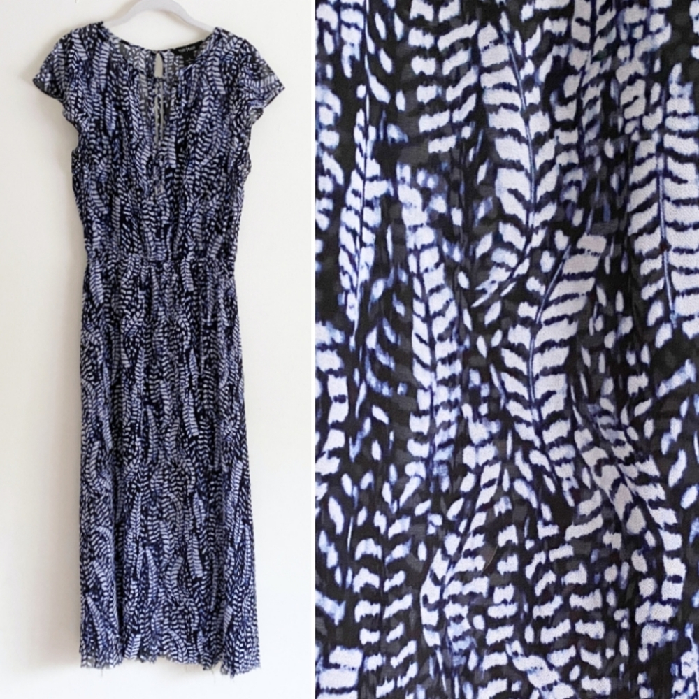 White House Black Market - Maxi Dress Blue Flowy